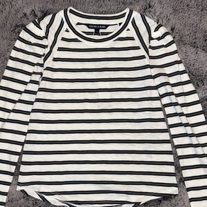 Veronica Beard Classic Striped Long Sleeve Top